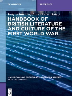cover image of Handbook of British Literature and Culture of the First World War